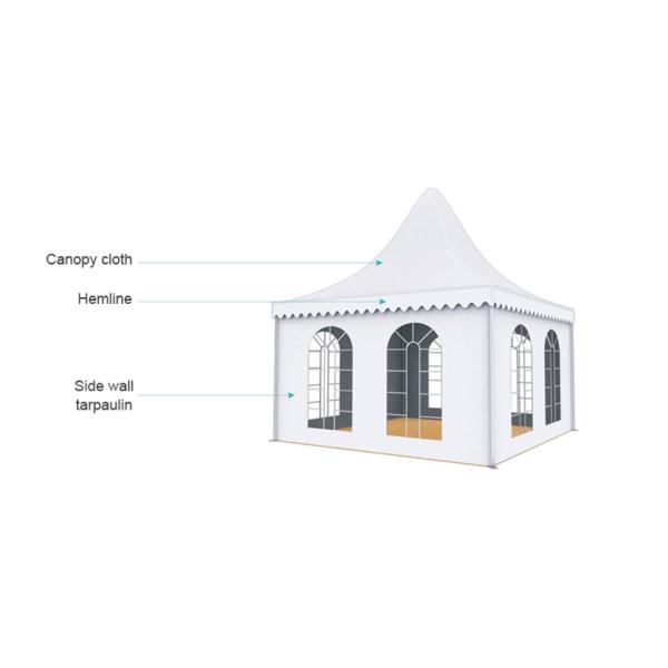Water-Proof / Fire-Proof / Self-Cleaning Aluminum Frame Wedding Event Pagoda Tent