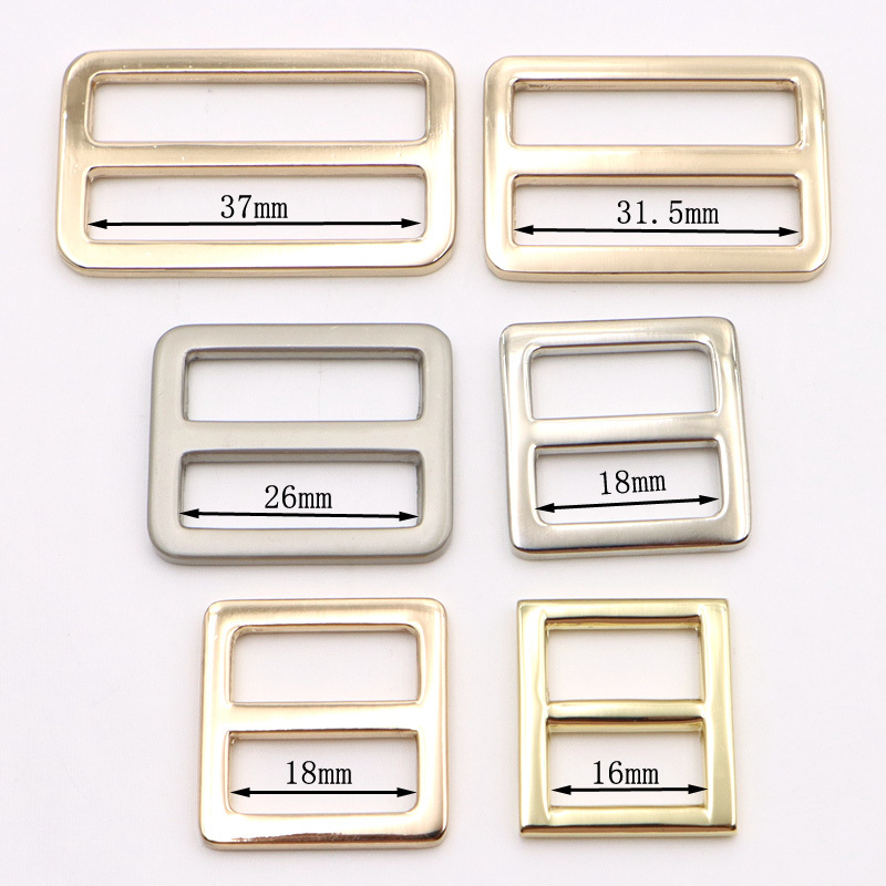 Shiny Metal Square Buckle 26mm Gold Plated Buckles OEM / ODM For Handbag