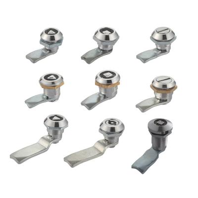 Fechadura de quarto de volta de metal niquelado Liga de zinco Fechadura de came para móveis