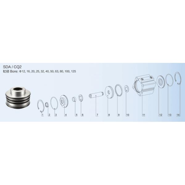 SDA / CQ2 Pneumatic Cylinder Kit Steel Material...