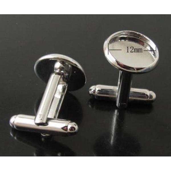 Round shape transparents cufflinks for sale