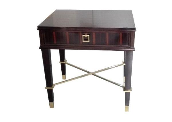 Ebony Wood Hotel Bedside Tables Bedroom Furniture Night Stands Pu Finish
