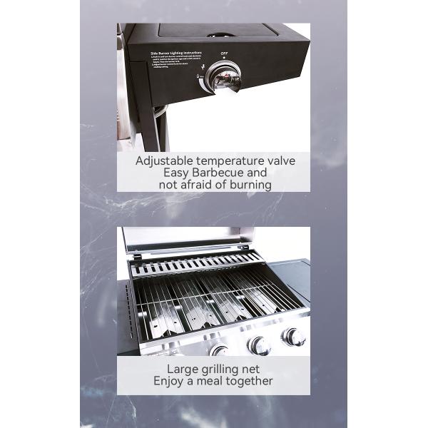 Грилл на бутаневом газе для приготовления пищи на открытом воздухе с 41 горелкой и конструкцией из нержавеющей стали
