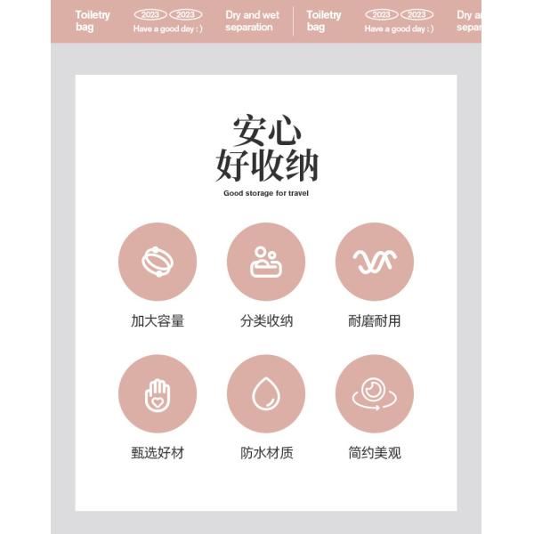 MAKEUP BAG 2023 Новый портативный большой вместимости водонепроницаемый путешественный портативный туалетные принадлежности и складские сумки для ухода за кожей