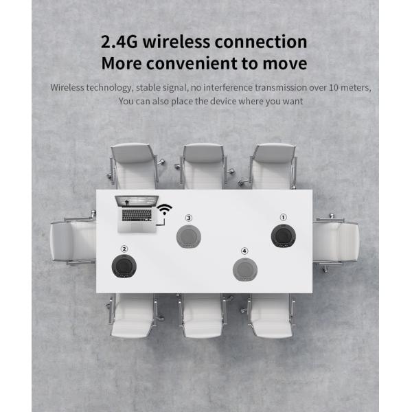 Speakerphone Connected Omnidirectional Video Conferencing Microphone Two Microphones Radio