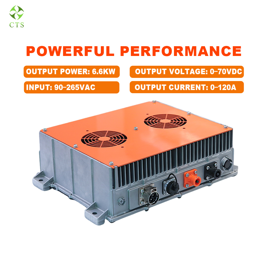 6.6kW On Board Charger IP67 Rated Air Cooled for Electric Vehicle Battery Charging with CAN Communication for Performance