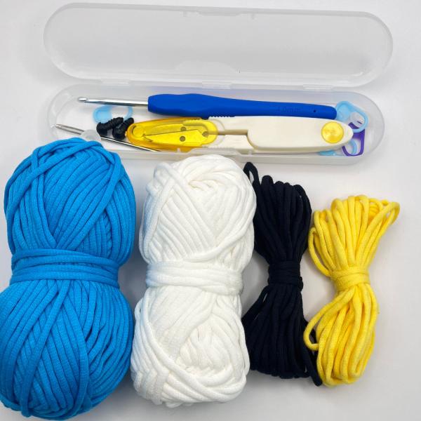 Pronto a estoque Sete Artesanato Pinguim Carinhosos DIY Kit de crochê Leite Algodão Para Iniciantes