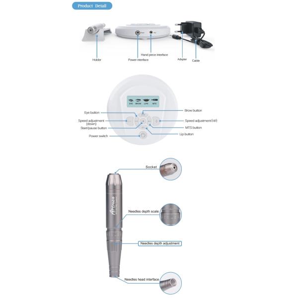 Tattoo Gun Permanent Makeup Tattoo Machine Electric Derma Pen V6 Artmex MTS PMU Eye Brow Lip