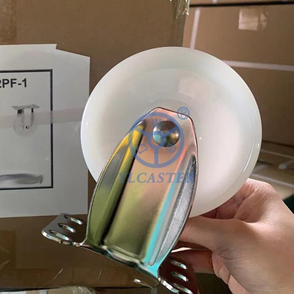 3 Inch Rigid Plate Stainless Steel Casters Solid Nylon Fixed Casters