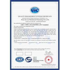 Wuxi Jinlai Mechanical Processing Co., Ltd. Сертификации