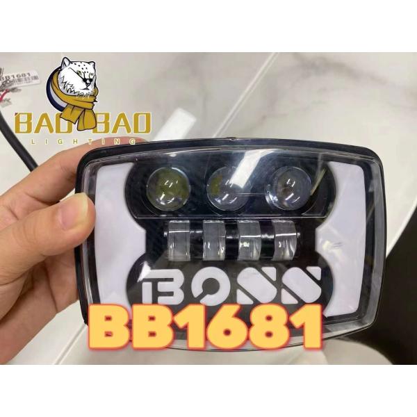 Harley Davidson 4 Inch Boss 80V LED Headlight White Yellow Ring Available Fog Light