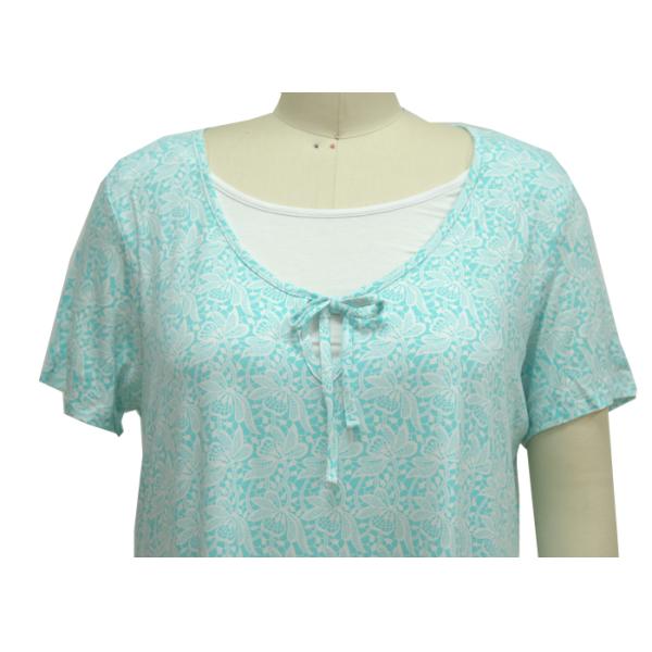 Round Neck Exotic Womens Night Robes , Western Style Women'S Plus Size Nightgowns