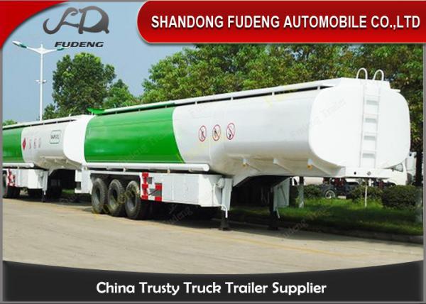 Storage Oil Tank Semi Trailer With 4 Compartments / Fuel Tanks Semi Trucks 