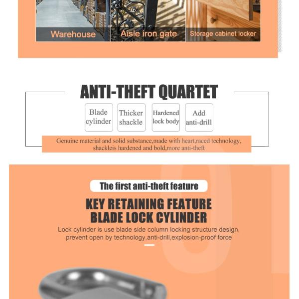 38mm Shackle Anodized Safety Padlock Lockout With Master Key Retaining