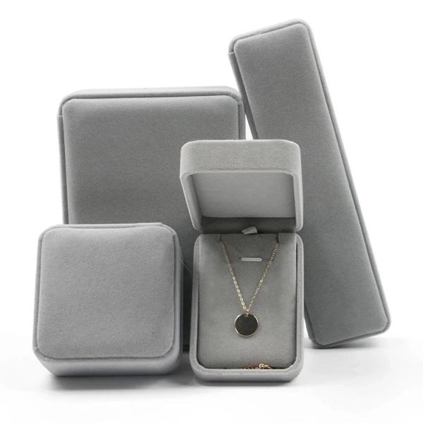 Buyers Custom Logo Ring Pendant Bracelet Velvet Jewelry Box Jewelry Organizer Gift Boxes