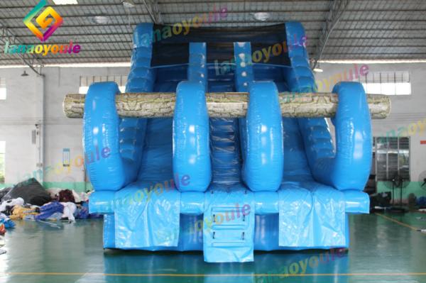 Blue Elephant Inflatable Water Park With Three Sile Fire Rerardant