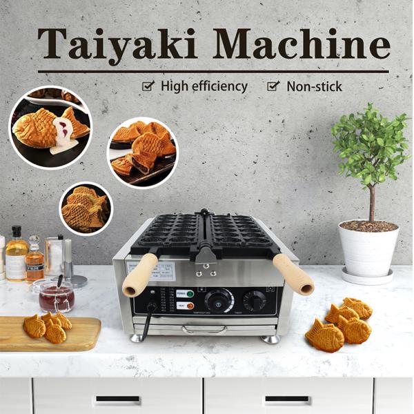 14PCS Японская рыбная форма Тайяки производитель электрический мини вафли конусовый пекарня для 220В
