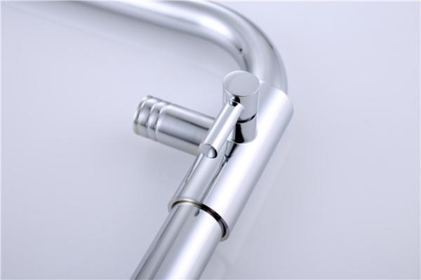 Ceiling Rain Bathtub Shower Faucet Sets Water Saving Round ABS Handshower Silver