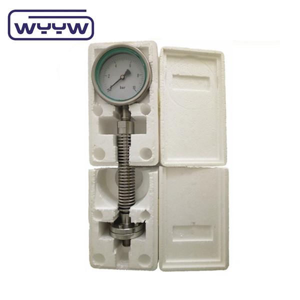 OEM ODM Medidor de pressão de alta temperatura com tubo de refrigeração de aço inoxidável