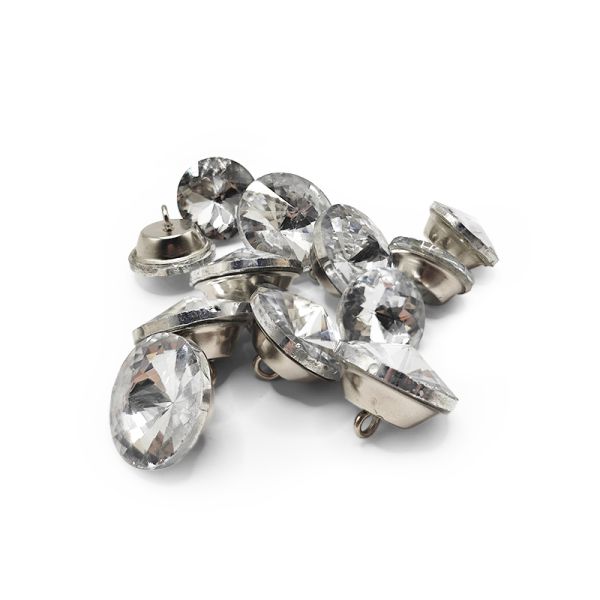Gem Flower Upholstered Crystal Buttons Sofa Crystal Button Tufted Buttons Background Wall Decorative Crystal Drill Buttons