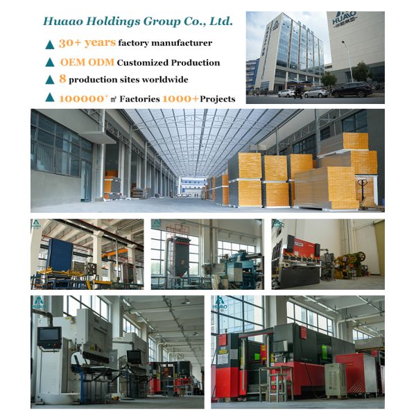HUAAO Customized Fireproof ISO5-9 Modern Modular Cleanroom Professional Solution for Lab Workshop Hospital & Clean Rooms Project
