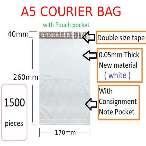 Courier bag with pouch pocket bag making machine