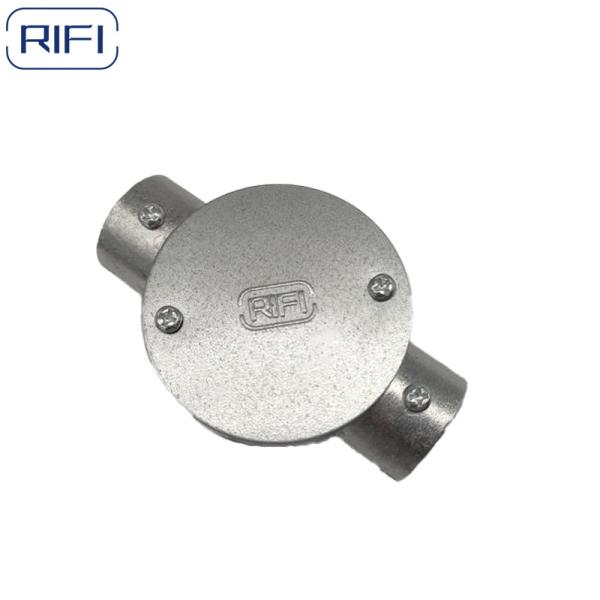 RIFI Emt Alumínio junção caixa circular conjunto parafuso Tipo 1 Way 2 Way 3 Way 4 Way