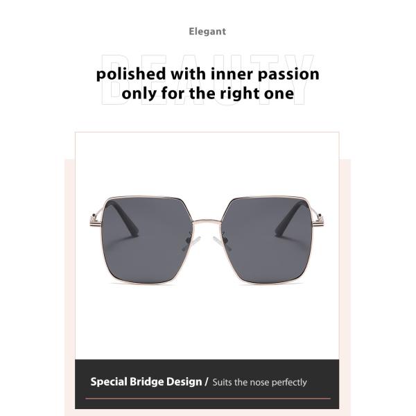 UV400 Protection Metal Frame Sunglasses Gradient Lens For Women