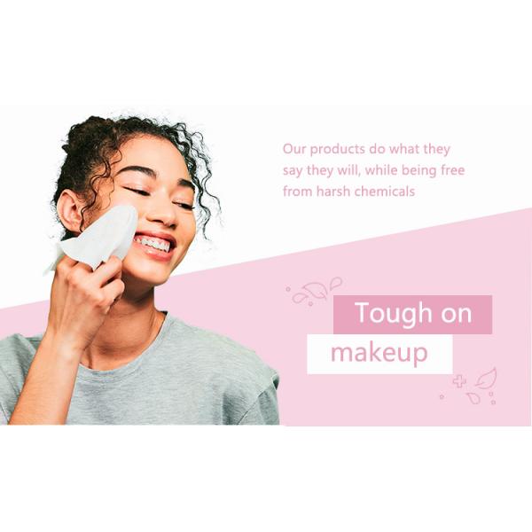 Toallitas desmaquillantes de tamaño personalizado para la eliminación de maquillaje, cuidado de la piel, hidratación