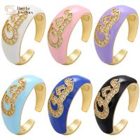 Anéis coloridos feitos sob encomenda do esmalte de Diamond Chunky Letter Rings Zircon Name