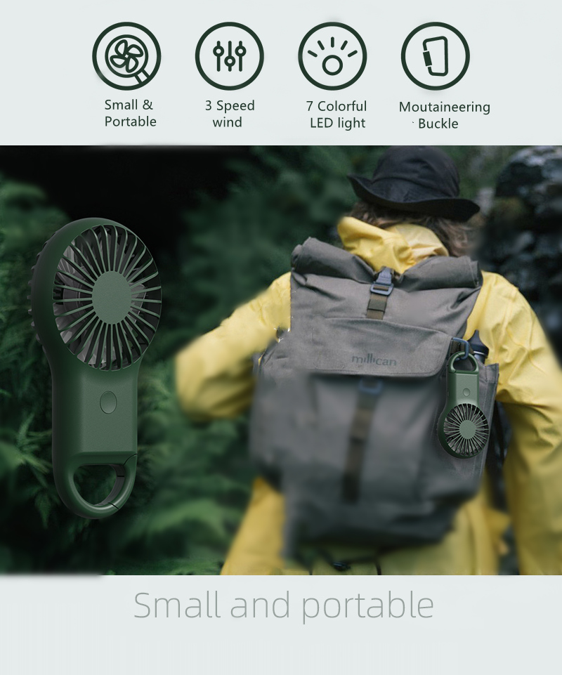 Factory Wholesale Cheap Small Handy Newly Designed Mini Electric Portable Rechargeable Battery  Pocket Wireless Handheld Fan