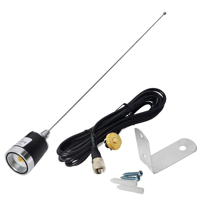 Uhf VHF Universal Car Antenna Signal G58 Coax Cable NMO Mount For Truck  HT-C635