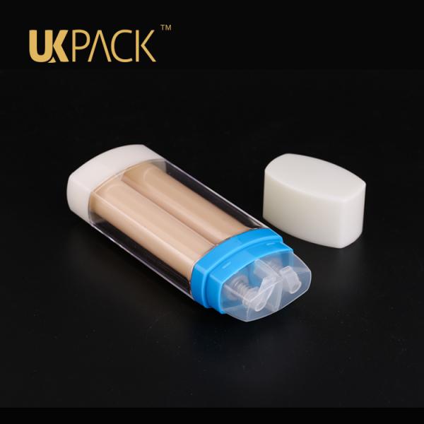 Bouteille cosmétique de luxe privée d'air de la bouteille intérieure PMMA de double d'UKMS11 15ml+15ml