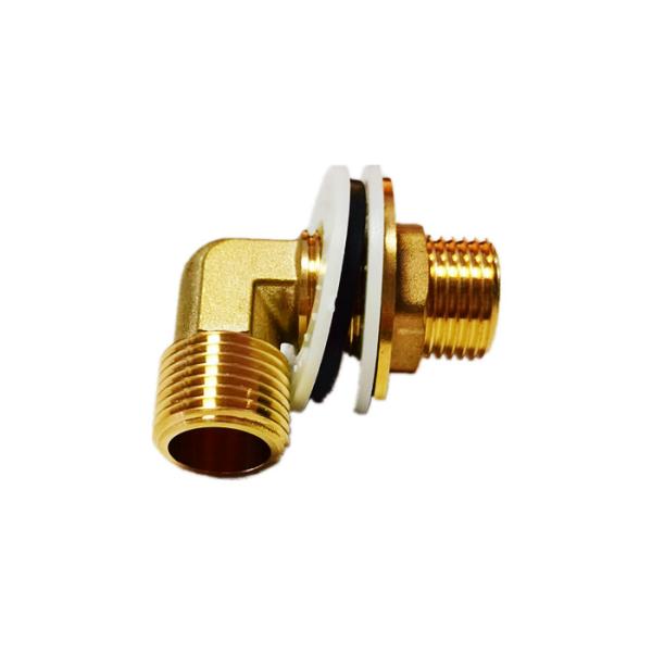 Lead Free 90 Degree Brass Elbow With 1/2″ BSP Wide Flange Brass Tap Back Nuts