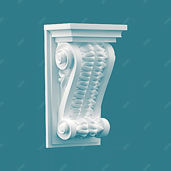 GL-6006 Decorative Exterior Carved Polyurethane Wood Decoration Pu Corbels
