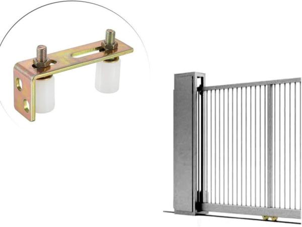 Guia de rolos de porta de nylon porta deslizante ajustável rolos de nylon com bracket em forma de L rolos de guia de porta deslizantes com bracket de poste L