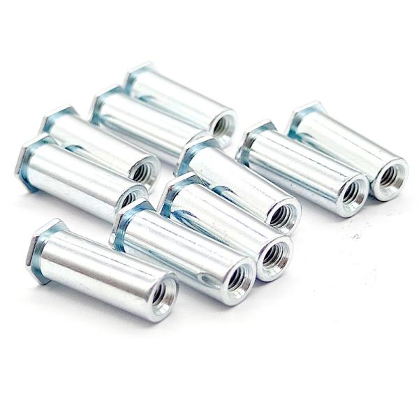 Custom Zinc-Plated Hexagonal Threaded Standoff Inserts CNC Machining