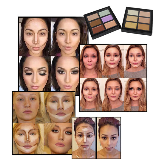 OEM Hot Sale Makeup Contour Palette Face Cream 6 Color Correcting Concealer