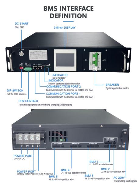 high voltage BMS(HV BMS) Parallel Connection with Hall Sensor and Flexible Installation