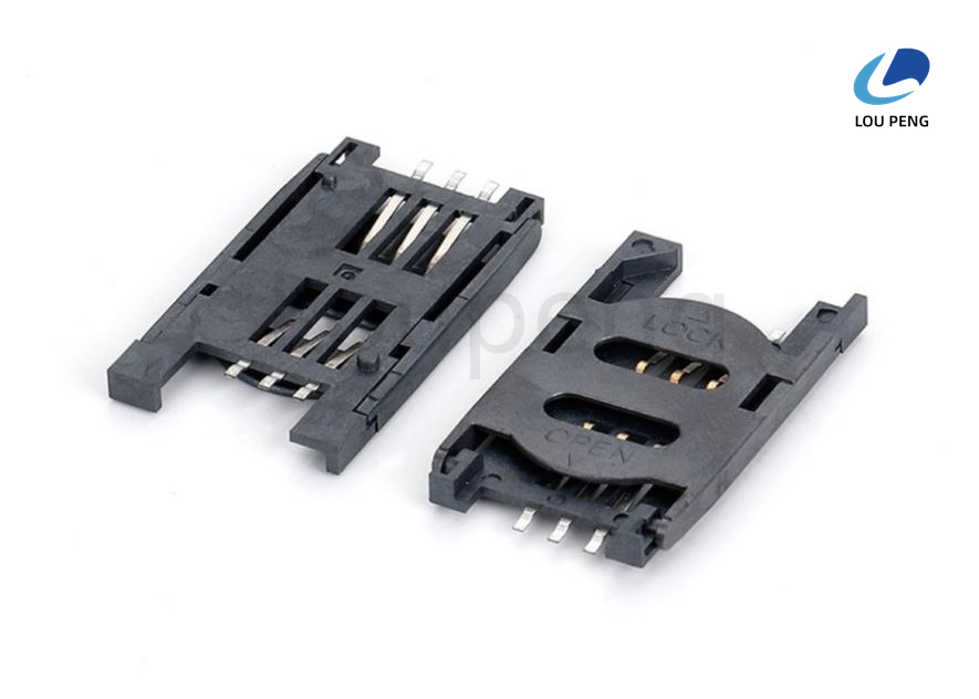 Copper Alloy Shell SIM Holder Connector Featuring LCP UL94V-0 Insulator Material and Heights Ranging from 15mm to 30mm