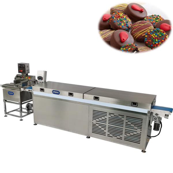 Floor Type PE15 Commercial Tunnel Cooling Chocolate Enrober Machine Automatic