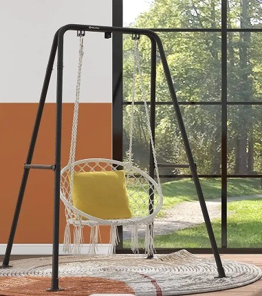 Customized Logo Foldable Hammock Chair Stand for Outdoor and Indoor Relaxation Haven