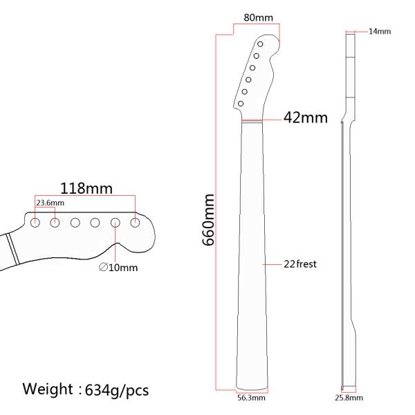 Винтажная гитара Кленовая шея Телекастерная шея 22 фреты Белые точки высокий глянцевый розовый пальтовый доски
