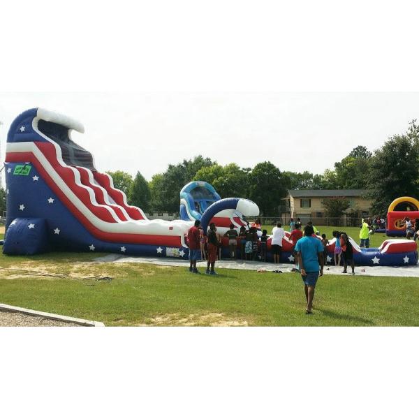 Outdoor Activities Kids Inflatable Water Slide Silk Printing Waterproof