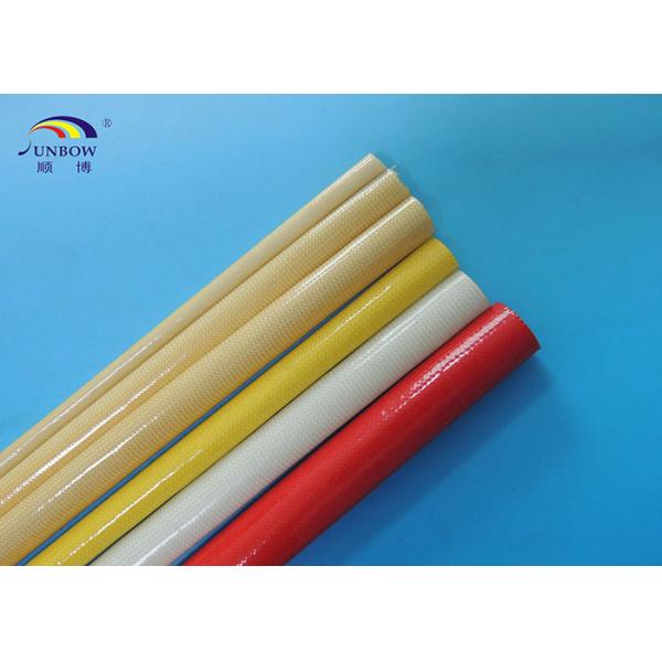 High quality Oil proof PU Varished  Fiber glass Sleeve for wire insulation
