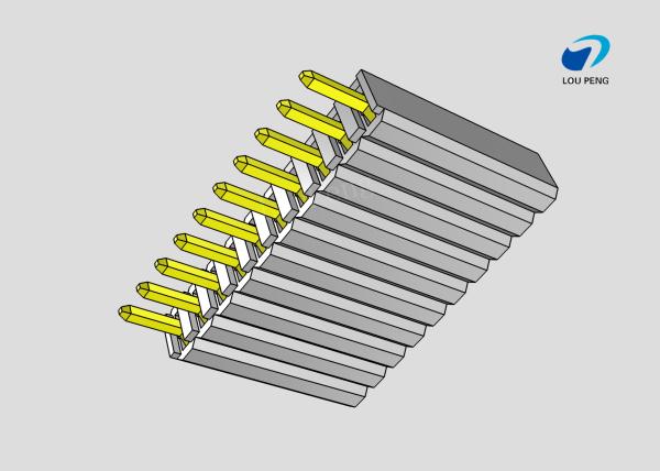 Female header, PCB Mount Receptacle, Vertical, Board-to-Board, 10Pin, 1.0mm Pitch, single row, Gold Flash, DIP, 180°