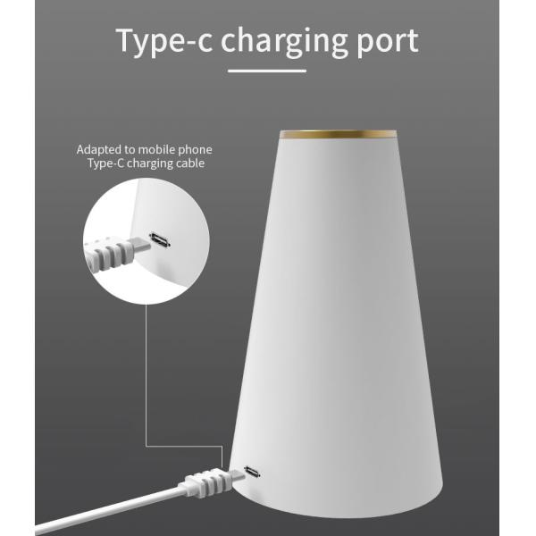 Metal Nightlight Bedside Lamp Wireless Rechargeable Table Lamp for Bedroom Decoration