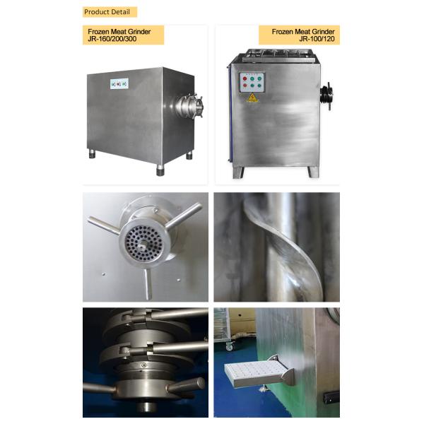 Electric Stainless Steel Frozen Meat Grinder 500kg/H Capacity Kitchen Cooking