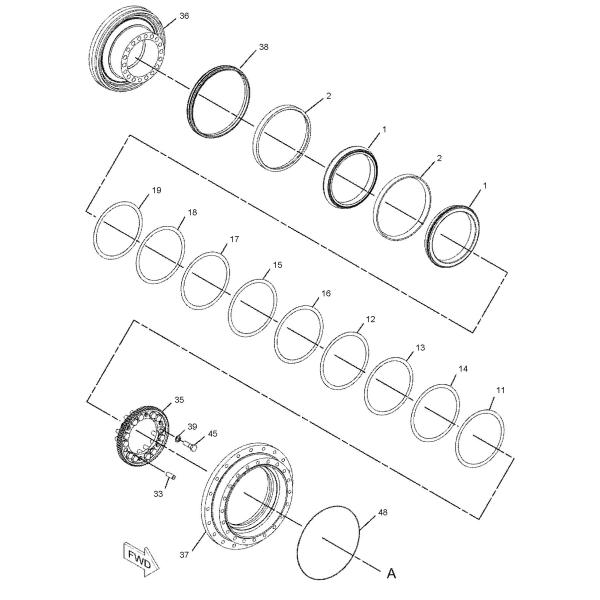 E E345C E345D E349 Gear Final Drive 227-6044 333-3036