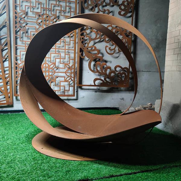 Rustic Art Design Corten Metal H 1500mm Sculpture Yard Art